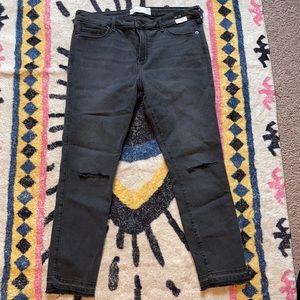 Abercrombie & Fitch Washed Black Ankle Jeans